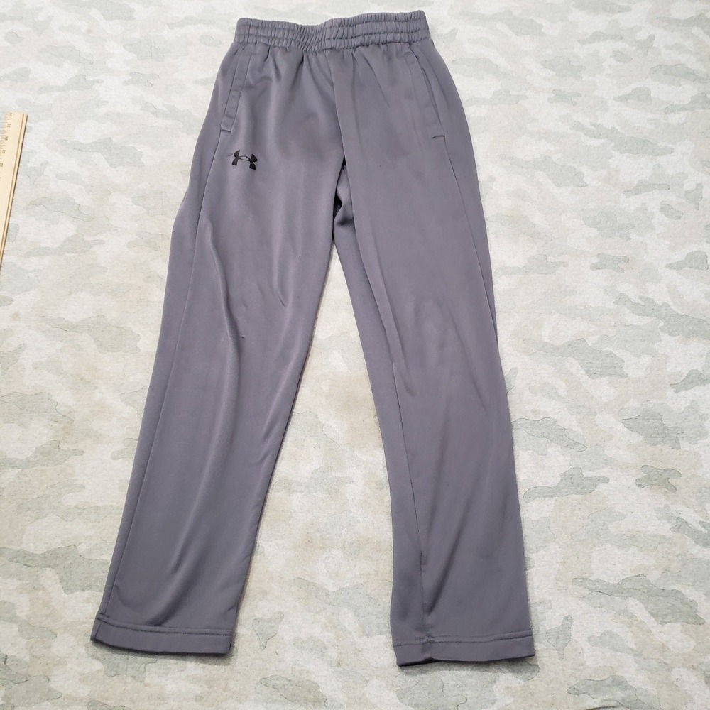 Under Armour Pants Mens Small Gray Loose Fit Pockets Drawstring Fleece Gym